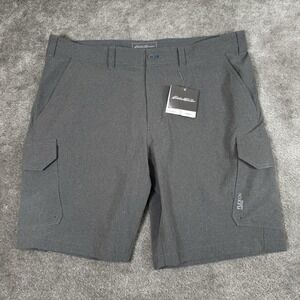 Eddie Bauer Amphib Cargo‎ Shorts Mens 40 Gray Flexion Performance 10" Inseam NWT